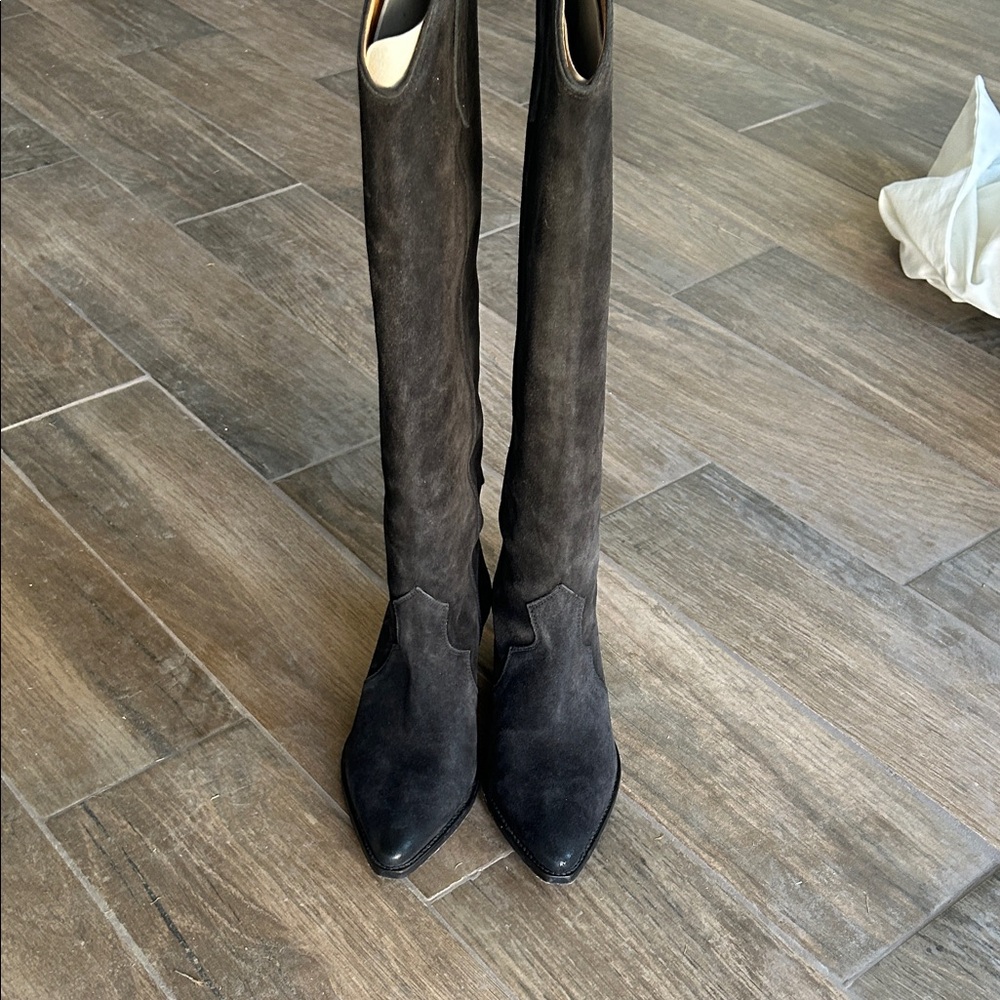Isabel Marant Black Over-the-Knee Heeled Boots - Picture 9 of 14